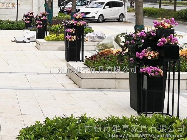 广州雅亭户外金属花箱商用景观花盆