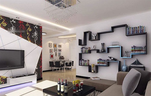 天津墙绘电视背景墙画