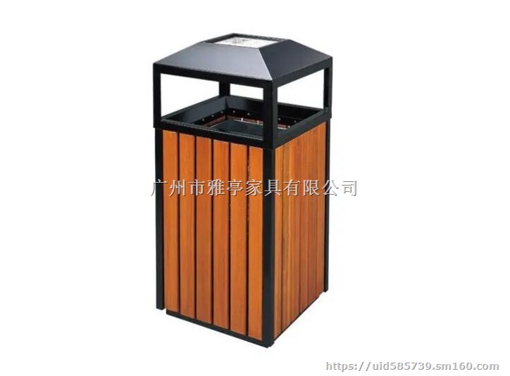广州雅亭家具供应YT-L06镀锌板户外垃圾桶可定制