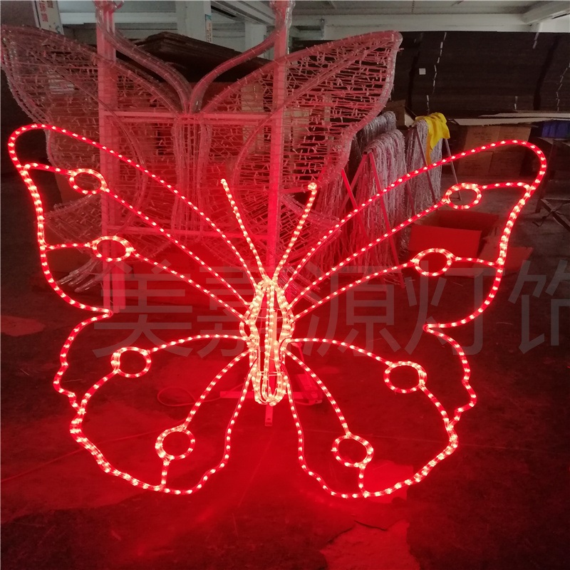 户外街道亮化彩灯,LED发光蝴蝶灯,柔性霓虹灯图片