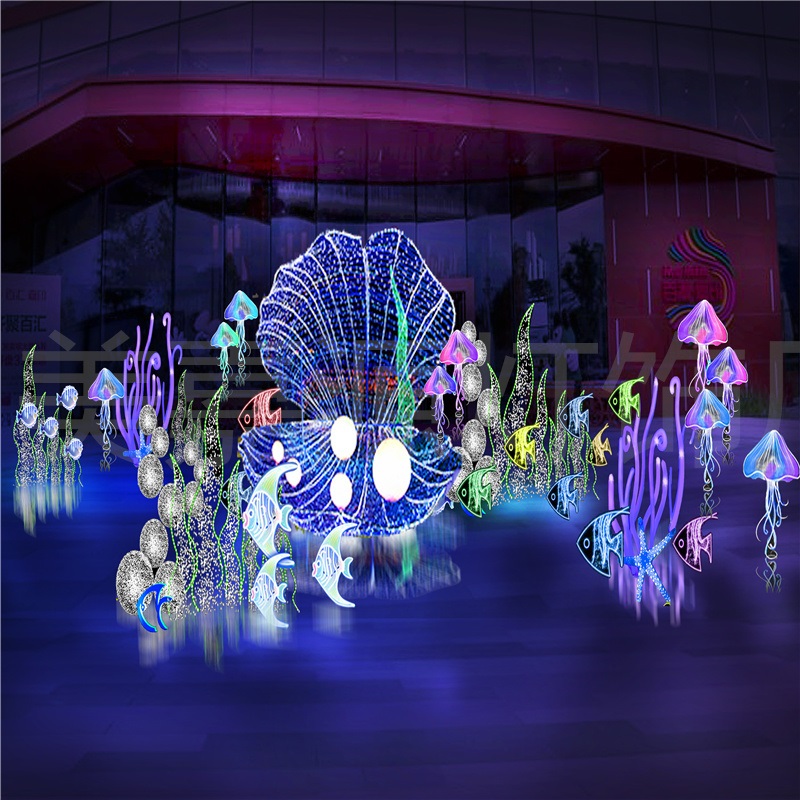 LED海豚造型灯-发光动物灯-梦幻灯光节彩灯