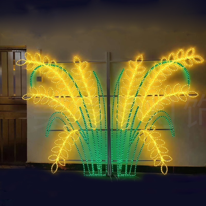 商业街装饰彩灯-LED发光图案灯-仿真植物灯