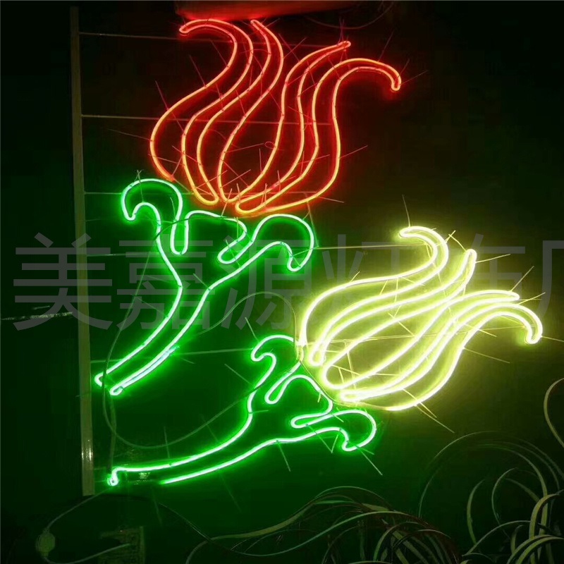 LED发光玫瑰花-路灯杆造型玫瑰花-春政府工程彩灯