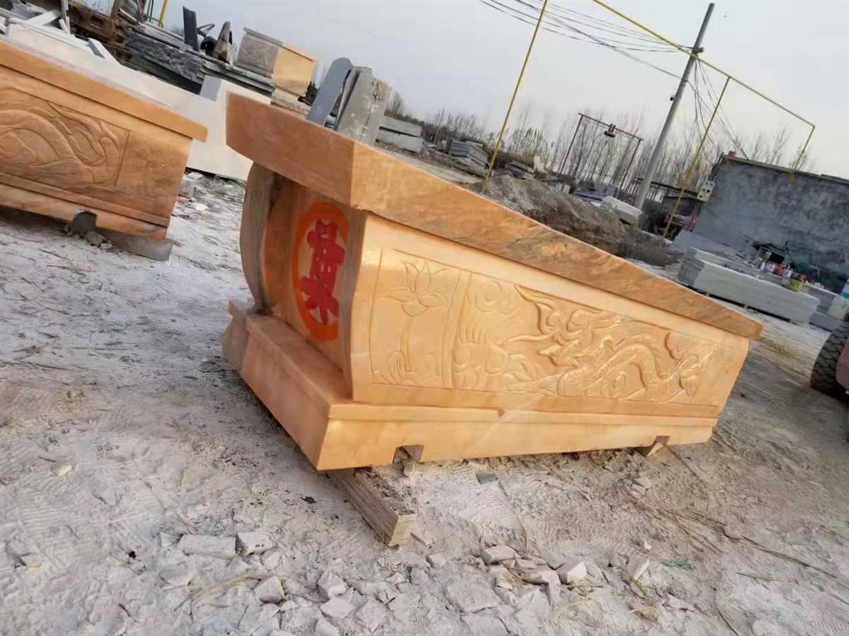 批发加工定做厂家直销清明迁坟石棺材便宜大理石棺材石