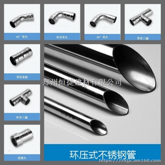 太原304/316L卡压式环压式卡凸式不锈钢管及管