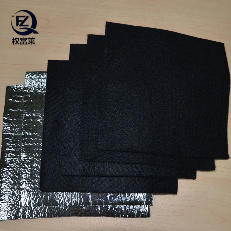 阻燃耐高温棉可贴铝箔 香炉专用黑色预氧丝针刺毡遇火