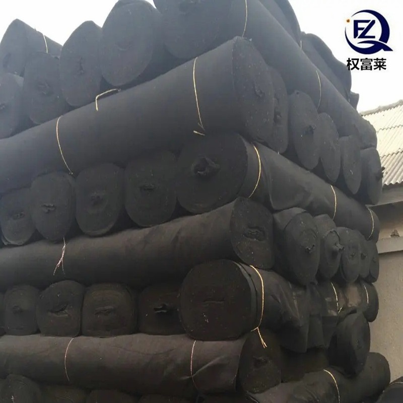 阻燃耐高温棉可贴铝箔 香炉专用黑色预氧丝针刺毡遇火
