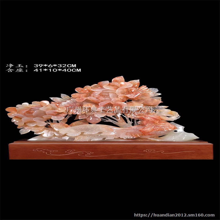 批发玉雕工艺品摆件 冰花玉雕摆件礼品 一篮富贵