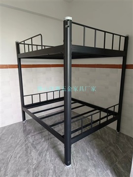 广东大学生公寓上床下桌铁架床钢制铁床批发单人铁床厂