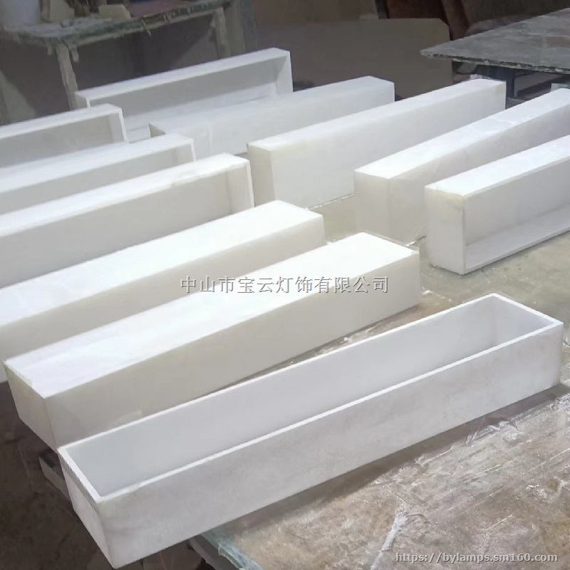 天然云石板材 西班牙雪花石灯罩 三四五面盒云石灯罩