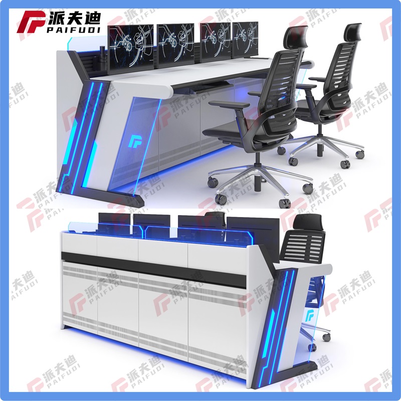 监控操作台安防单双三联金融控制台指挥中心调度台豪华