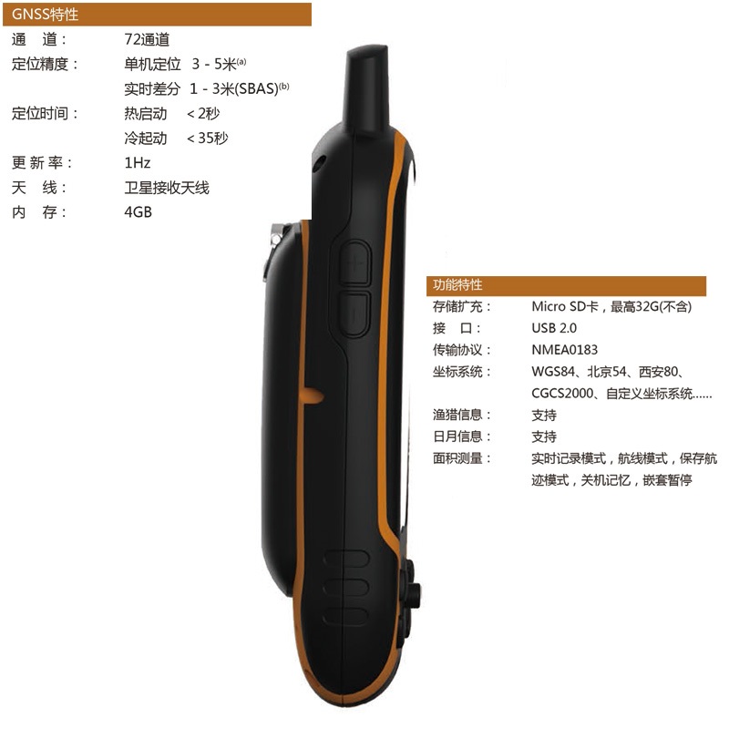 华辰北斗双星卫星定位仪彩途K40