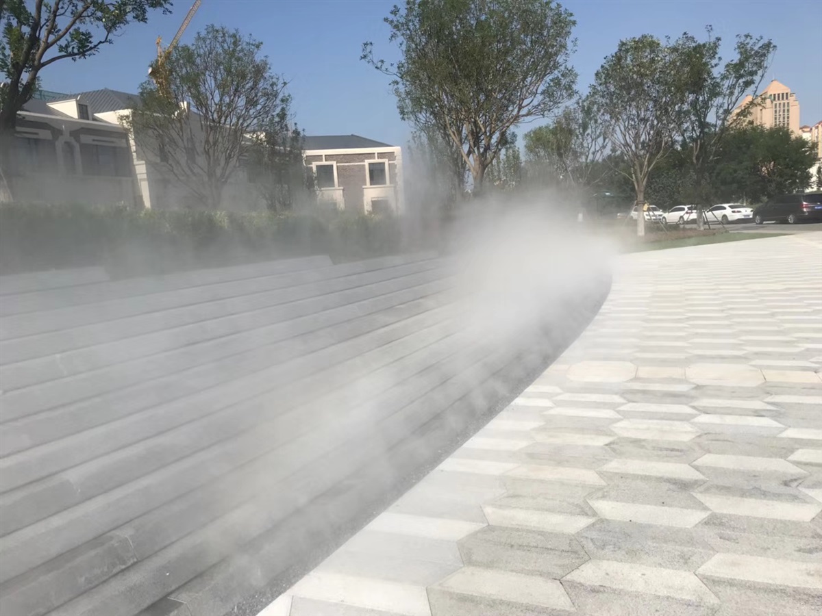 景观小区售楼部-雾森造景降温-人造雾冷雾造景