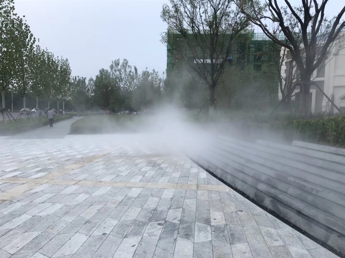 景观小区售楼部-雾森造景降温-人造雾冷雾造景