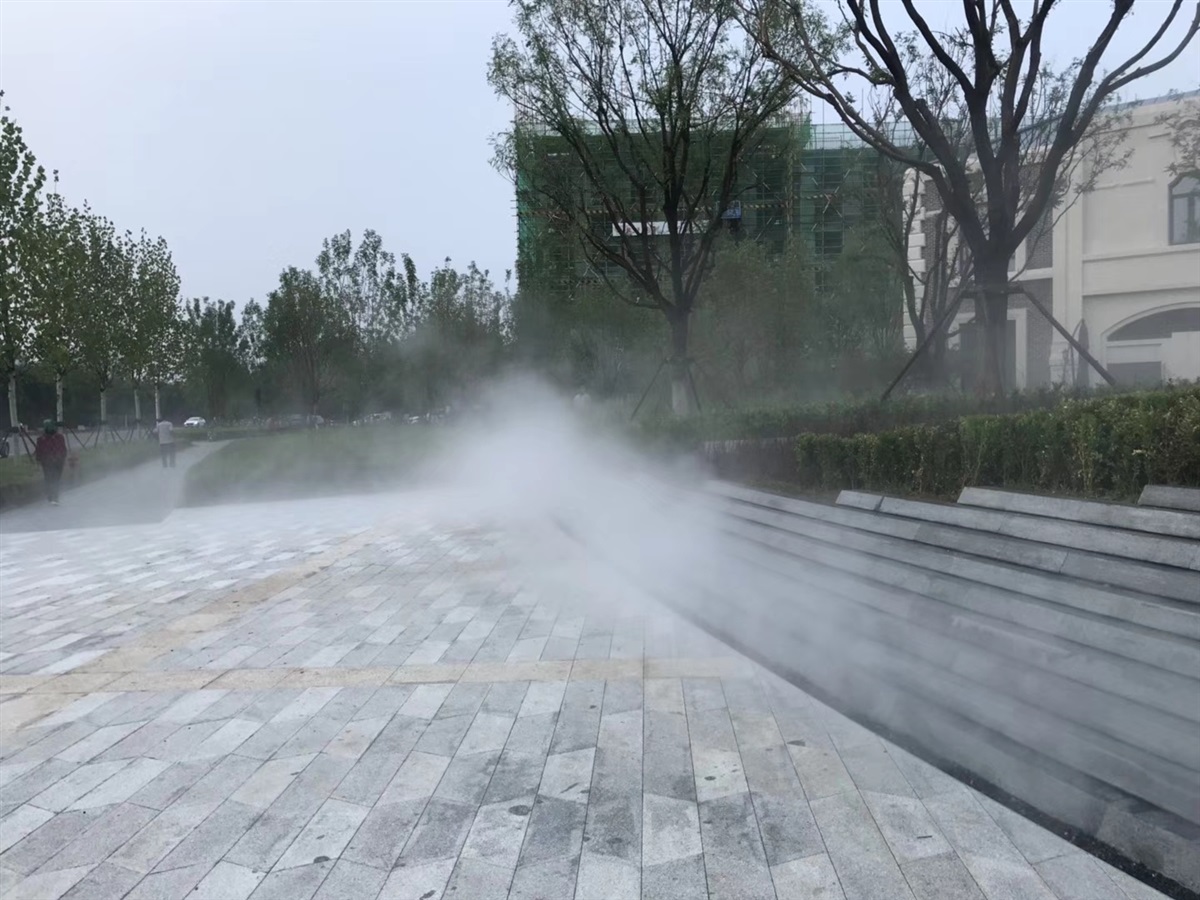 景观小区售楼部-雾森造景降温-人造雾冷雾造景