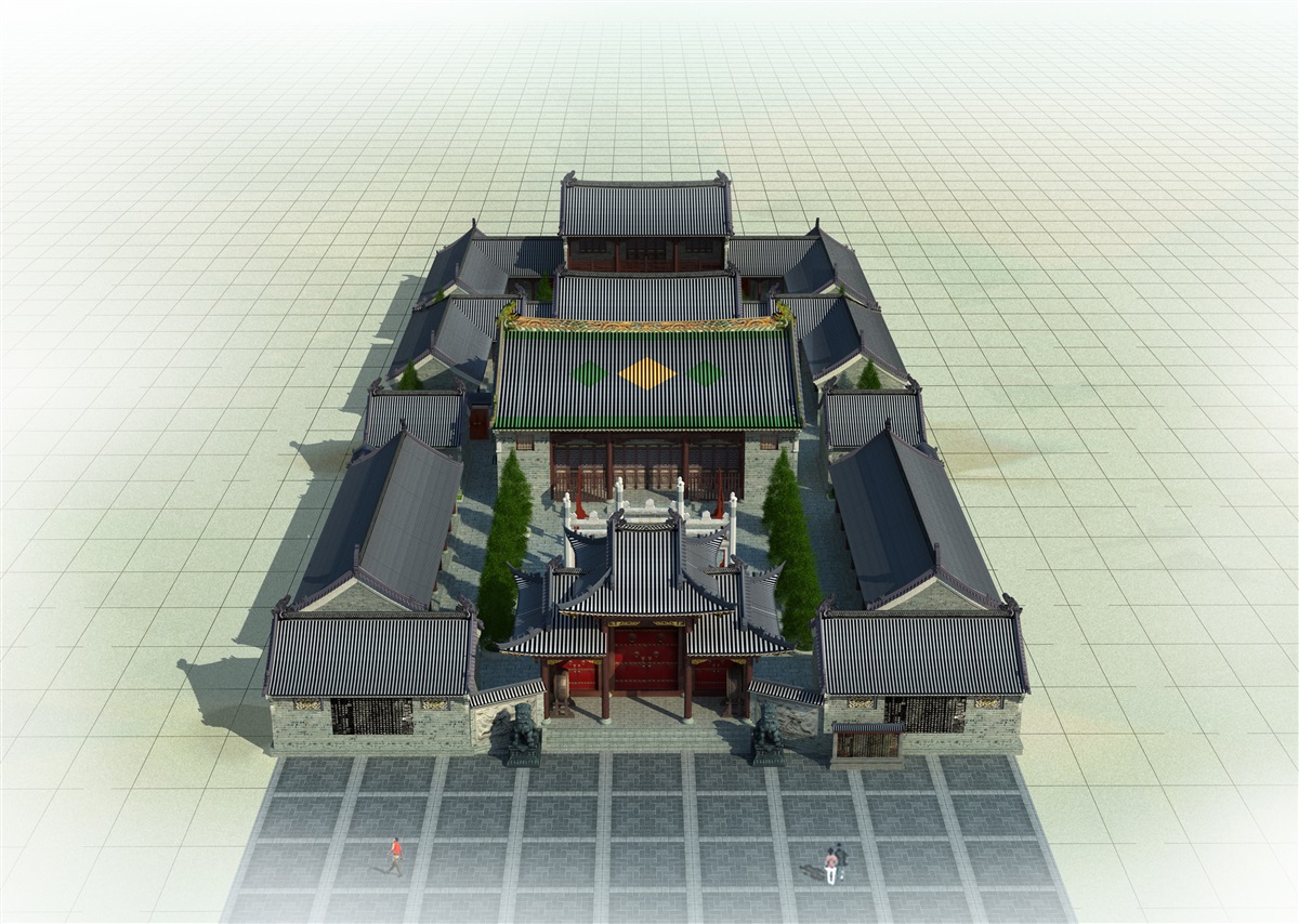 四合院设计四合院设计效果图现代四合院别墅设计