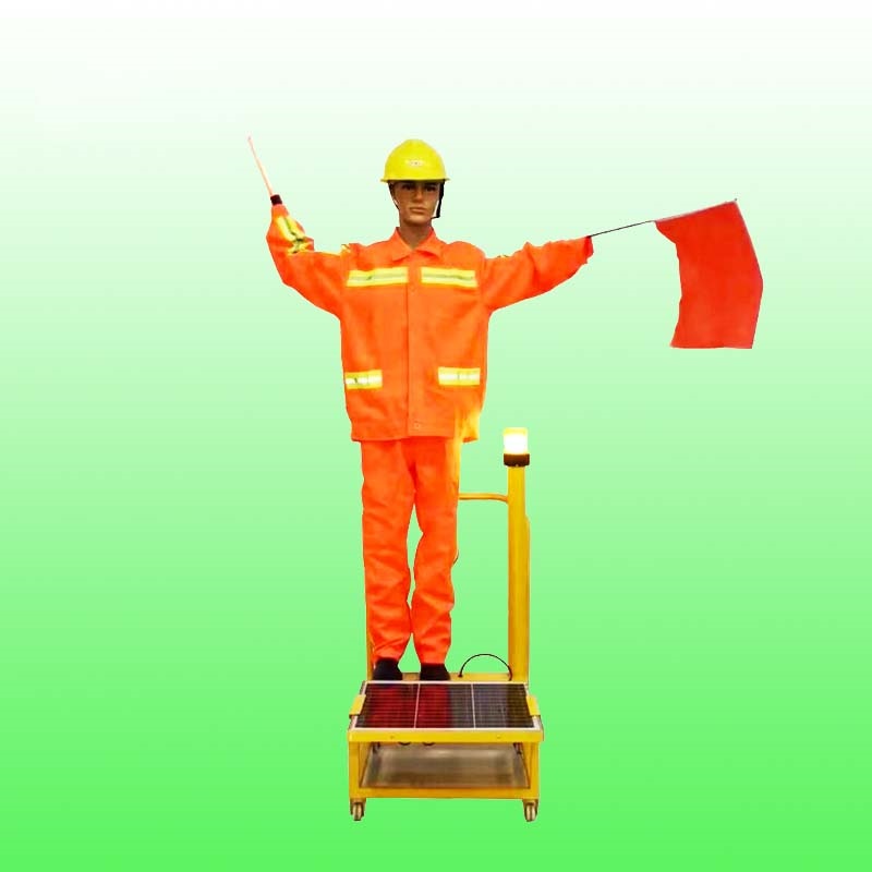 包头动态保通安全员太阳能摇旗机假人生产厂家