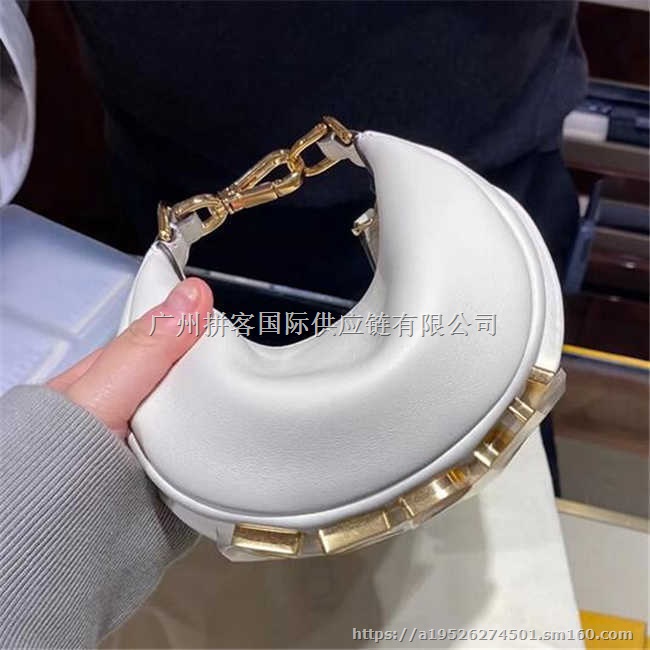 广州工厂时尚晚装女士手提包 奢华皮革链条托特迷你包