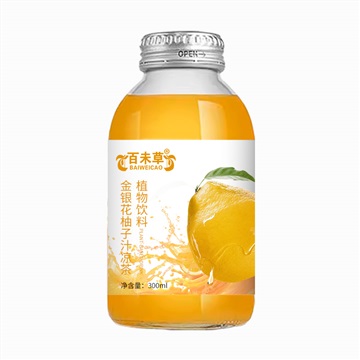 金银花柚子汁凉茶植物饮料 解暑下火源头厂OEM贴牌