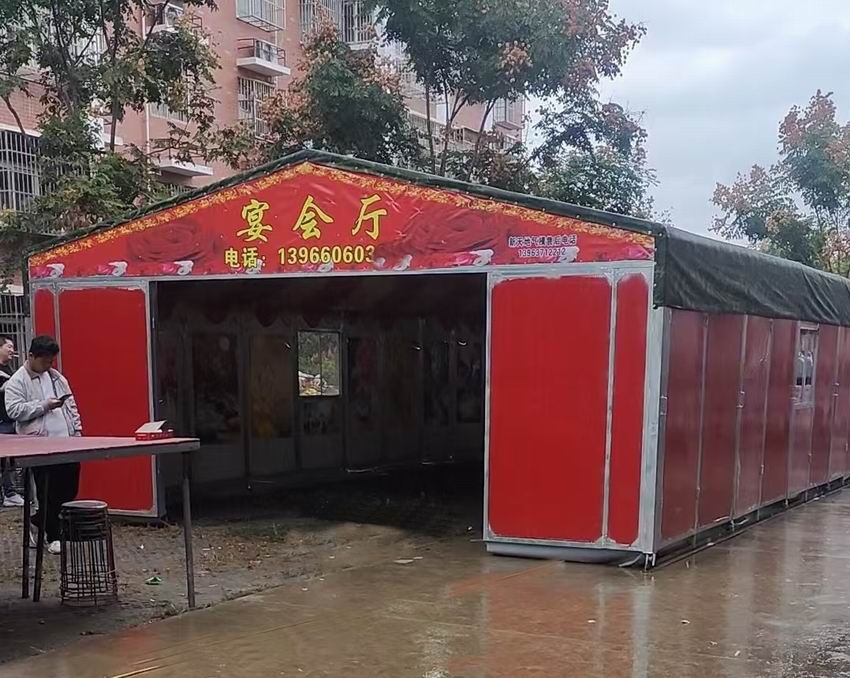推拉折叠钢架酒席帐篷厂家新品多