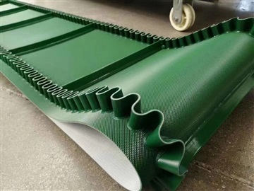 PVC2.5mm绿色物流分拣输送带挡板包边工业皮带