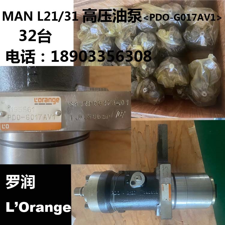 现货库存MAN L21/31罗润高压油泵 活塞