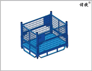 快递分拣周转网箱 金属物流铁筐 网格折叠铁皮箱